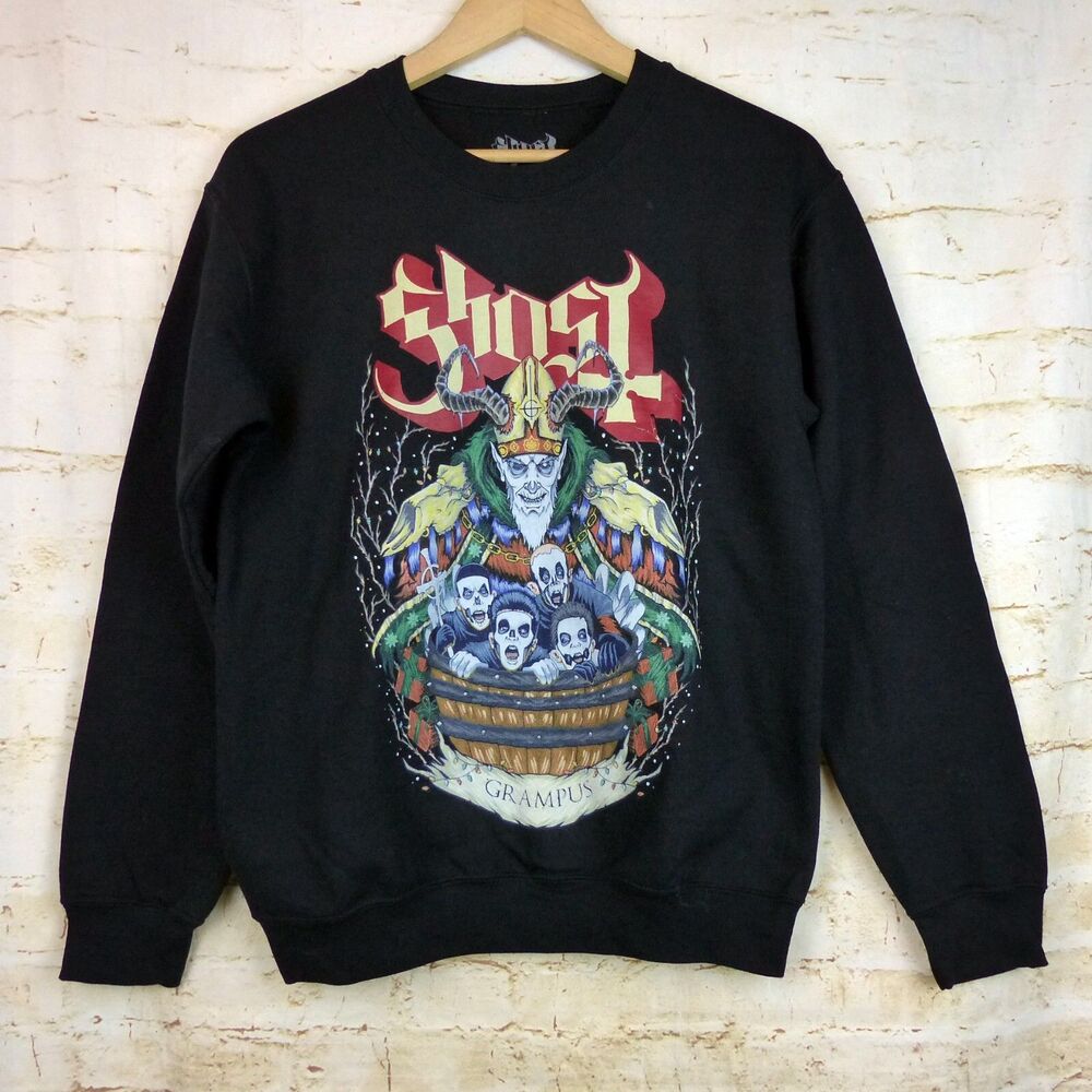 Ghost BC Band Sweatshirt Mens S Black Grampus Holiday Pullover Heavy Metal Rock